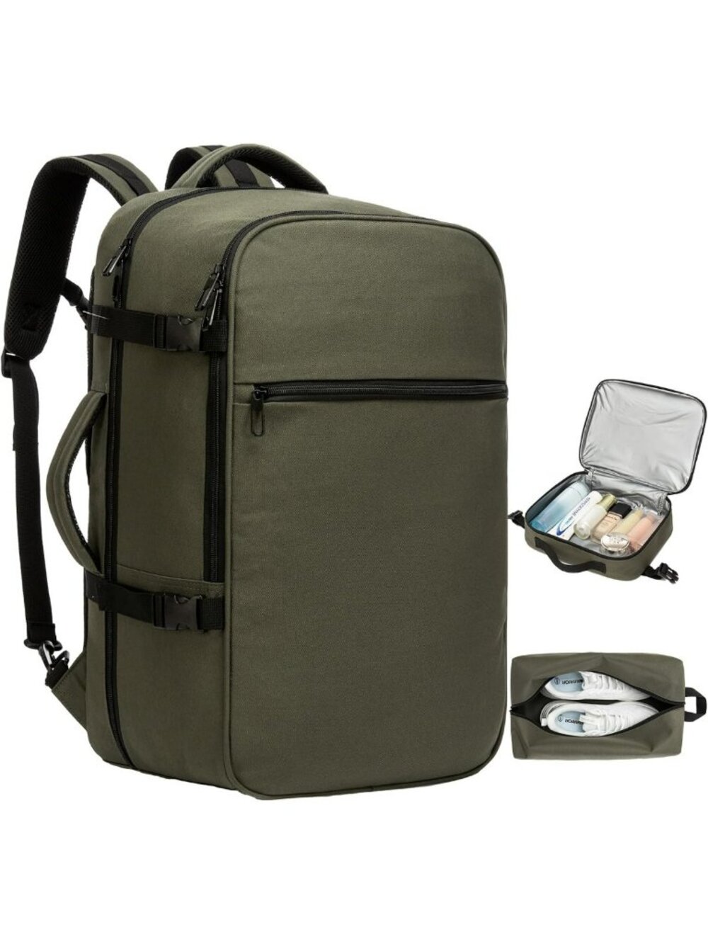 40L Travel Backpack for Men & Women - Water-Resistant, Lay-Flat Design, Laptop
